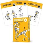 Exercise Cards BODYWEIGHT - Home Gym Workout Personal Trainer Fitness Program Guide Tones Core Ab Legs Glutes Chest Biceps Total Upper Body Workouts Calisthenics Training Routine, 3.5"x5"