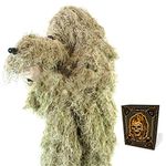 Arcturus Ghost Ghillie Suit: Dry Grass Camo | Double-Stitched Design with Adjustable Hood and Waist | Camo Hunting Clothes for Men, Military, Sniper, Airsoft, Paintball, and Hunting Ghillie Suit