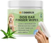 We Love Doodles Dog Ear Wipes - Pre Soaked Finger Ear Wipes for Dogs, Safe & Gentle Ear Cleaner for Dogs, Cleans & Deodorizes, Pet Wipes for Dogs, Dog Cleaning Wipes for Easy Grooming, 50pcs