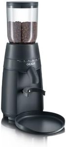 GRAEF CM702 Coffee Grinder, Stainless Steel Cone Grinder, 24 Grinding Settings, Removable 250 g Coffee Bean Container