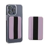 kwmobile Card Holder for Smartphones (Set of 2) - Stick On Wallet for Back of Phone or Case with Hand Strap - Lavender/Lavender