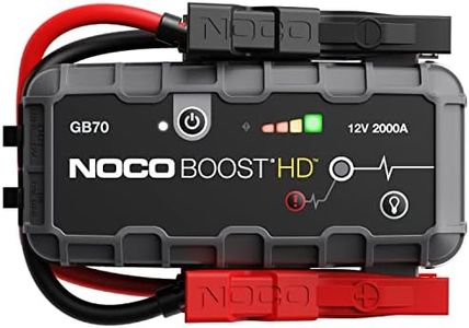 NOCO Boost HD GB70 2000A 12V UltraSafe Lithium Jump Starter Box, Car Battery Booster, Jump Start Pack, Portable Power Bank Charger, and Jumper Cable Leads for up to 8L Petrol and 6L Diesel Engines