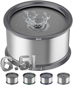 Twinsing 1.6 Gallon Dog Water Bowl, 6.5L/220oz Stainless Steel No Spill Water Bowl for Large Dogs, Super Large Capacity Splash Proof Pet Slow Water Feeder with Anti-Slip Mat for Mess Drinkers