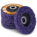 115mm 4.5 Inch Strip Discs Stripping Discs Rust Remover Wheel Remove Paint and Oxidation Poly Strip Wheel Disc Abrasive Angle Grinding Wheel - 5 Pack(Purple)