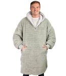 Oversized Blanket Hoodie, Teddy Fleece Hoodie Blanket, Hooded Blanket, Comfy & Fluffy Hoodie, Snuggle Hoodie, Wearable Blanket Hoodie Women UK, Oversize Jumper, Zip Up Hoodie, The Big Softy Pale Grey