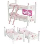 Emily Rose Doll Bunk Bed, 18 Inch D