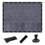 KANAGAWA 90% Sun Shade Cloth 12'X 20' Outdoor Pergola Shade Cover Canopy with Grommets UV Block Privacy Screen for Patio, Backyards, Outdoor, Carport, Garden, Pewter Grey