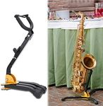 Nikou Alto Saxophone Stand, Metal Foldable Adjustable Alto Tenor Sax Saxophone Tripod Stand, Wind Instrument Accessories