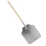 Argon Tableware Metal Pizza Peel Shovel 12 Inch Wide Aluminium Paddle with 21.5 Inch Wooden Handle - Outdoor Indoor Pizza Oven Traditional Style Homemade Professional Pizzas