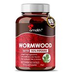 Wormwood 205mg Extract Powder 60 Capsule Vegan Safe, Non-GMO Made by Amalth