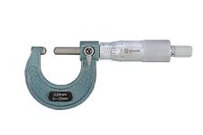 Yuzuki 0-25 mm Double Ball Outside Micrometer (Heavy Duty) Baked-Enamel Finish, Ratchet Stop