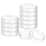 PATIKIL 60mm High Borosilicate Glass Petri Dishes with Lids, 10 Pack Petri Plates Tissue Culture Plate for Lab Science Experiment, Clear