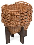 Prestige Wicker 540S Shopping Baskets with Stand, Natural, Set of 5