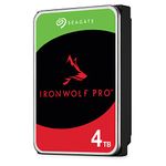 Seagate IronWolf Pro, 4 TB, NAS Internal Hard Drive, CMR 3.5 Inch, SATA 6 Gb/s 7,200 RPM, 256 MB Cache, for RAID Network Attached Storage, 3 years Rescue Services, FFP (ST4000NE001)