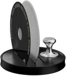 MHW-3BOMBER 58.5mm Puck Screen Set,0.2mm & 0.8mm Metal Filters, Stand, Auxiliary Magnetic Suction, Compatible with La Marzocco/Gaggia, Reusable Espresso Filters with Round Hole Filters, FG7054-OS