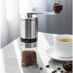 Manual Coffee Grinder, Hand Coffee Grinder 6 Adjustable Coarseness Stainless Steel Mini Portable Coffee Machine Grinder for Home Office Camping Travel, Birthday Housewarming Gift