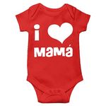 PrintEasy� Cotton I Love My Mama Red Unisex Kids Rompers for Baby Boys & Girls