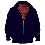 Malaika Harrington Jacket Men's Classic Vintage Retro Scooter 1970'S Bomber Trendy Coat,Navy,M