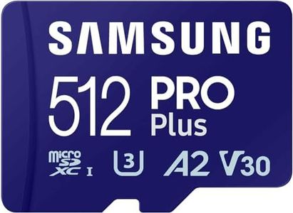 Samsung PRO Plus microSD Card + SD Adapter 512GB for Mobile Gaming on Smartphones, Tablets and Handheld Consoles, UHS-I U3, Full HD & 4K UHD, 180MB/s Read, 130MB/s Write, MB-MD512SA/EU