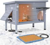 PETIMBER Heated Cat House for Outsi