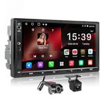 ATOTOZONE A5L 7" 2+32GB Android Double Din Car Stereo, LRV Backup Camera&1080P DVR Dash Cam, Wireless CarPlay/Android Auto, WiFi/BT/USB, 24B EQ&DSP, FM/SWC, MirrorLink, AI Chat, GPS Tracking
