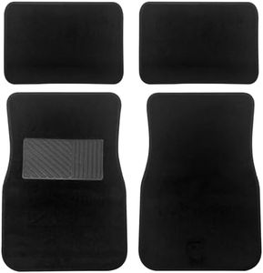MAEZOE 4-Piece Car Floor Mats – PVC Flocked, Waterproof, Anti-Slip, Full Coverage Protection for Sedans, Trucks & SUVs, Comfortable Black Car Carpet Mats