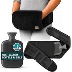 Wearable Hot Water Bottle Belt 1.5L – Black Wrap Around Hot Water Bottle for Period Pain Relief, Back Pain & Cramps – Adjustable & Washable