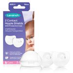 Lansinoh Contact Nipple Shields for Breastfeeding + Case Size : Large 24mm 2 pack - BPA free Nursing Breast Shield Cups Breast Feeding Latch Support Nipple Protection Maternity New Mum Essentials