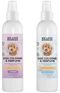 We Love Doodles Dog Cologne & Perfume, (Lavender and Fresh Cotton) Bundle - Deodorizing, Organic, Made In USA - Long Lasting After Bath Deodorant - Freshener For Smelly Dogs - Odor Eliminator Spray