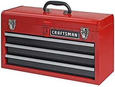 Craftsman 3-Drawer Metal Portable Chest Toolbox Red