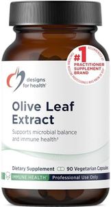 Designs for Health Olive Leaf Extract Capsules - 500mg Leaves Extract Supplement Standardized to 20% Oleuropein - Supports Microbial Balance + Immune Health, Non-GMO + Vegetarian (90 Capsules)
