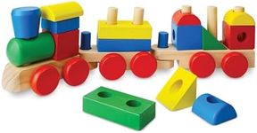 Melissa & Doug 572 Stacking Train - Classic Wooden Toddler Toy (18 pcs)