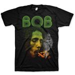 Bob Marley T Shirt Jamaican Colours Logo Official Mens New Black Size M