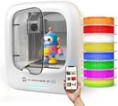 X-Maker Joy AI Kids 3D Printer for Beginners, Fully Enclosed, Ready to Print, Wi-Fi & App Control, AI App with 15+ Mini Modules, 12,000+ Models Updated Weekly, STEM Toy Gift, 8 PLA Filaments Included