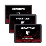 Gigastone SATA SSD 256GB (3-Pack) 2.5 inch SSD 520MB/s upgrade Laptop PC Memory and Storage PS4 HDD Replacement 2.5" Internal Solid State Hard Drives SATA III SLC Cache 3D NAND Game Turbo Performance