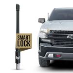 RONIN FACTORY Truck Antenna for Chevy Silverado & GMC Sierra Accessories - Anti Theft - Carwash Safe - Short Replacement Antenna (8 Inch SmartLock)