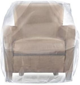 Heavy Duty Plastic Chair Covers Protectors,Extra Thick Large Chair Furniture Storage Bags For Moving,Waterproof Recliner Cover Plastic Covers For Furniture,Clear Moving Bags for Armchair or Recliner