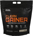 Rivalus Rival Nutrition Clean Gainer | High Protein Lean Mass Gainer Powder | 560 Calories, 30g Protein, 99g Multi-Source Carbs | 31 Servings (10LB, Cookies & Cream)