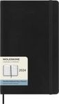 Moleskine 2024 Monthly Planner, 12M, Large, Black, Soft Cover (5 x 8.25)