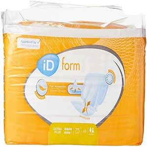 iD Expert Form Disposable Extra Plus Incontinence Pads, Men's and Women's, Disposable Briefs, Anti-Leak Protection, Wetness Indicator, Odour Control, 2350ml, 21 Pads