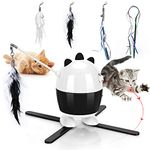 Cat Toys Interactive, Cat Light Toy & Cat Feather Toys 2 in 1, Recharge Cat Exercise Toys for Indoor Cats, Adjustable Cat Toy Automatic Light, Cat Toys Interactive Light Automatic for Kitten