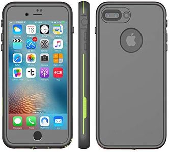 XLF iPhone 8 Plus Waterproof CASE (Gray & Green (for iPhone 7/8 Plus 5.5"))