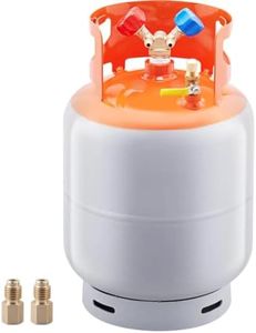 Refrigerant Recovery Machine Dual Cylinder Oil-less 1HP Unit with 30 lbs Tank Y-Valve, High Pressure Protection HVAC Aut
