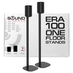 ERA100 Floor Stand, Twin (2pcs), Compatible with Sonos ERA 100, Sonos One or Play 1 Speakers, Accessories Included. Designed in The UK, Double, Pair (Black)