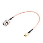 uxcell RG316 Coaxial Cable with BNC Male to SMA Male Connectors 50 Ohm 0.66 ft