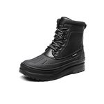 Bruno Marc Men's Winter Snow Boots Insulated Waterproof Warm Fur Lined Outdoor Boots,SBSB229M,Black,Size 10.5 M US