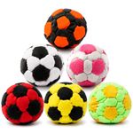 6 Pack Soft Fleece Hacky Sack Ball, Handmade Footbag Dirt Bag Kick Sacks, Ceramic Pellet Filled Mini Juggling Balls, Durable Adults Outdoor Party Game & Stress Relief