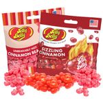 Sizzling Cinnamon Jelly Beans and Unbearably Hot Gummy Bears, Spicy Gourmet Chewy Candies, Bulk Shareable Candy, Pack of 2, 3 Ounces