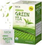 Fusion Select Organic Green Tea - Fresh Drink with Mild & Bright Flavor - Easy to Brew - Relaxing Tea Beverages with Antioxidant Support - 100 Individual Tea Bags per Box