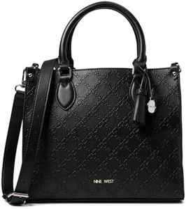 Nine West Chelsay Satchel, Black, Large